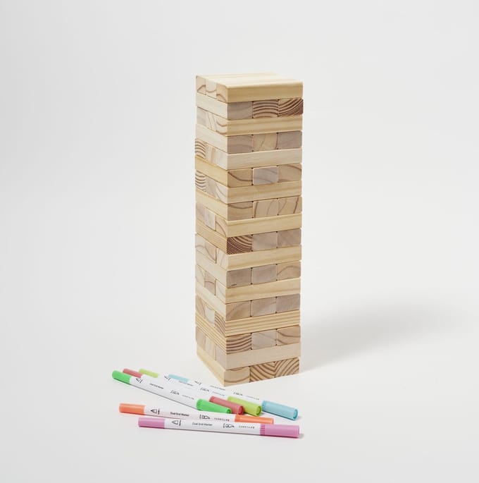 Sunnylife - Colour-In Jumbling Tower Set Majorelle