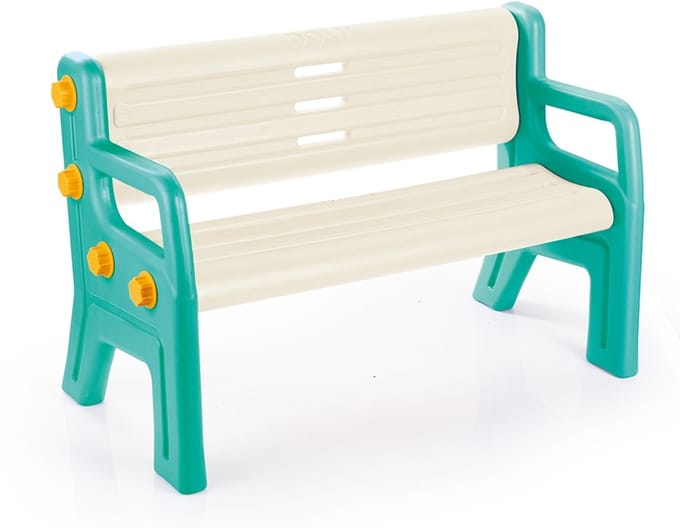 Dolu Bank 109.5x50x67 cm Groen/Wit/Geel