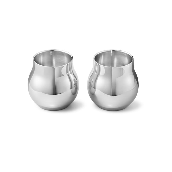 Georg Jensen - Cafu Theelichthouder - roestvrij staal, 2 stuks - zilver