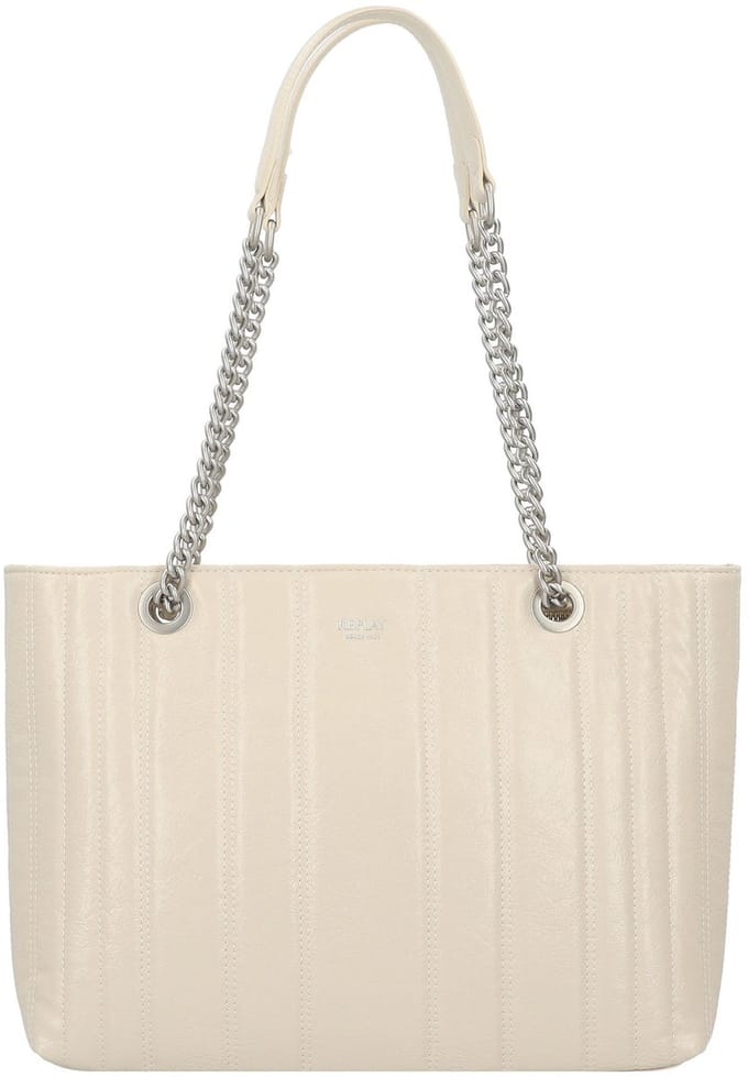 REPLAY Schoudertas Shopper Dirty White Crème