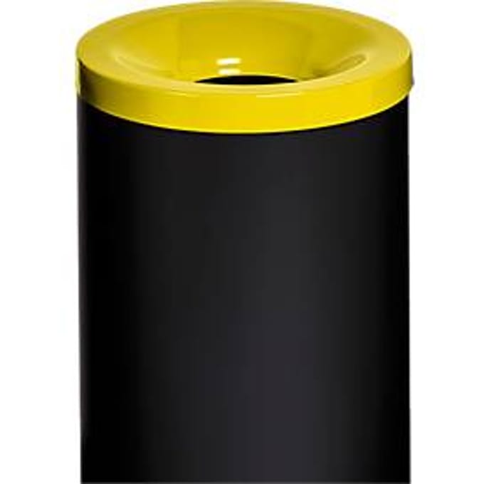 Veiligheidsafvalbak Grisu Color, 90L, zwart/geel