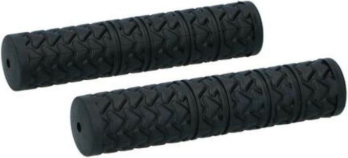 Dunlop Fiets handvatten - kunstleer/schuimrubber - zwart - 132x28 mm - universeel
