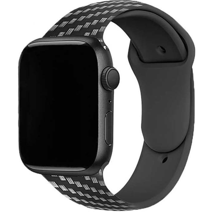 2+2 | Apple Watch Print Bandje - Siliconen - Carbon Fiber