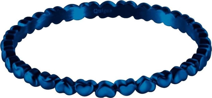 Quiges Stapelring Dames - Vulring Harten - RVS Blauw - Maat 21 - Hoogte 2mm
