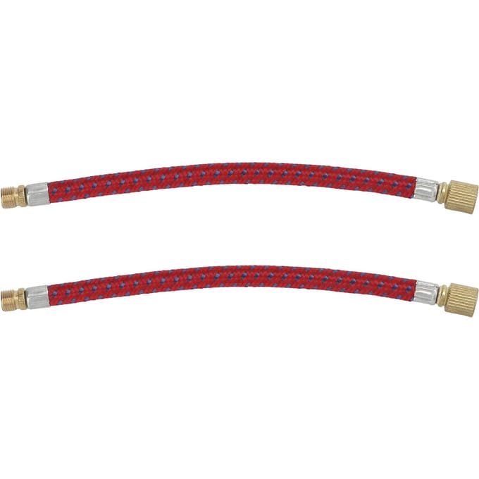 2 stuks Fietspomp Verlengslang Verlenging 16,6 cm6,5 inch Lengte Nylon Koper Materialen Dubbel Ventiel red