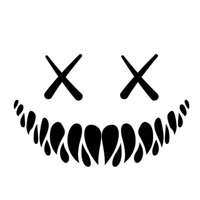 Demon Lachend Gezicht Autostickers Achterruit Autosticker Auto Styling Decoratie Raamsticker wit