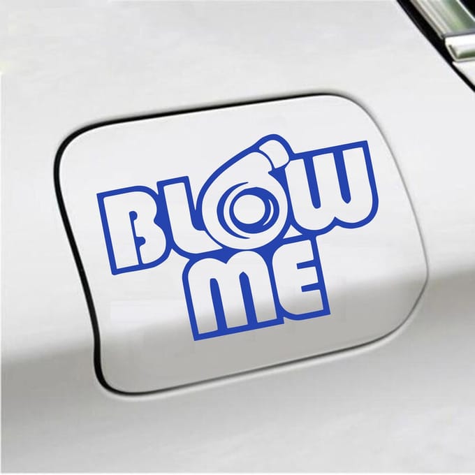 Bumpersticker - Blow Me - 10,1 X 14,8 - Blauw