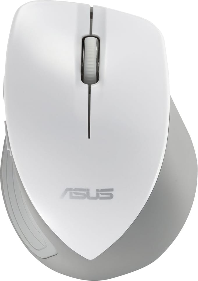 ASUS WT465 - Draadloos Muis - Wit - Muis - Optisch - 5 knoppen - Grijs