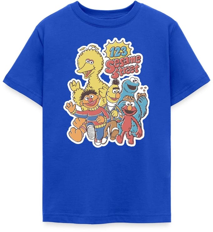 Sesamstraat 123 Sesame Street Groep T-Shirt Tiener