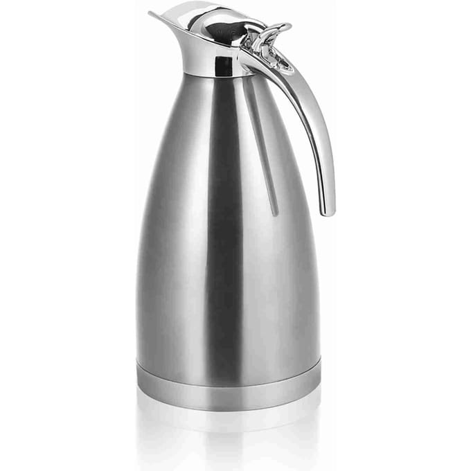 Cafetière en acier inoxydable à double paroi isolée sous vide, bouteille d'eau chaude 2 L, argent L gray