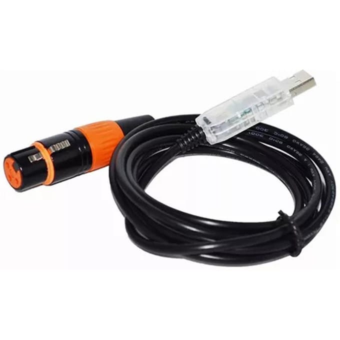 USB mannelijk naar XLR 3-pins vrouwelijke adapterkabel USB DMX512 interface-adapterkabel met ingebouwde FTDI 3 Meters black