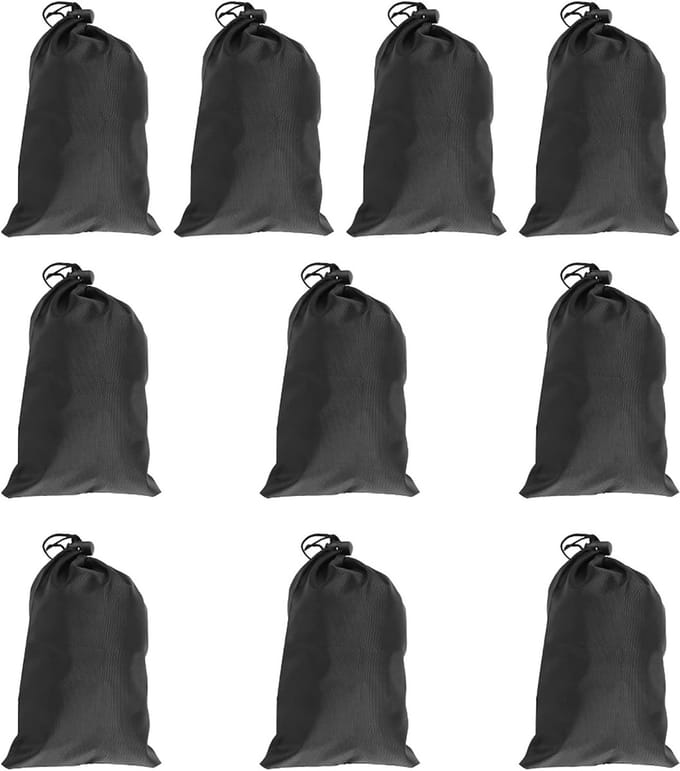 Waterdichte trekkoordtas voor opberging van springtouwen - 10-delige set, polyester, multifunctioneel en duurzaam