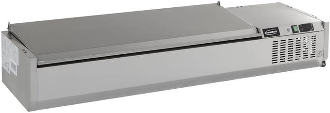 Combisteel Opzetkoelvitrine Met RVS Deksel - 9x 1/3 GN - 2000x395x225mm