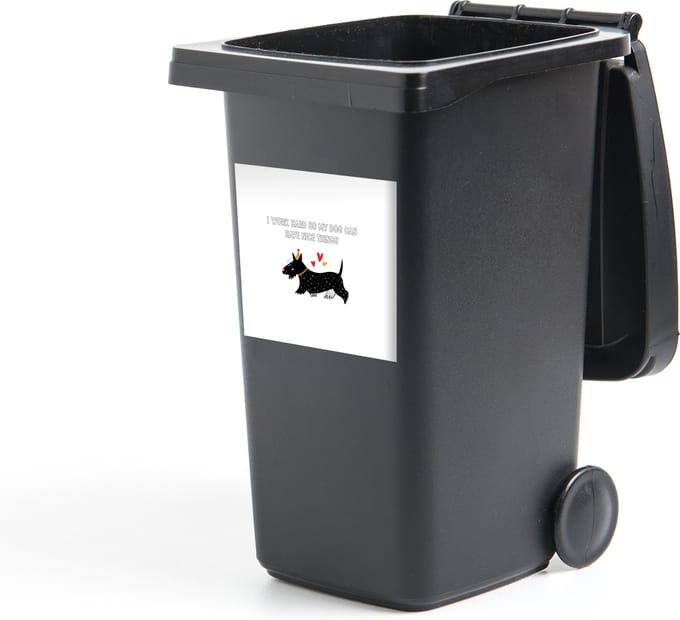 Container sticker Quotes - I work hard so my dog can have nice things - Spreuken - Honden - 40x40 cm - Kliko sticker