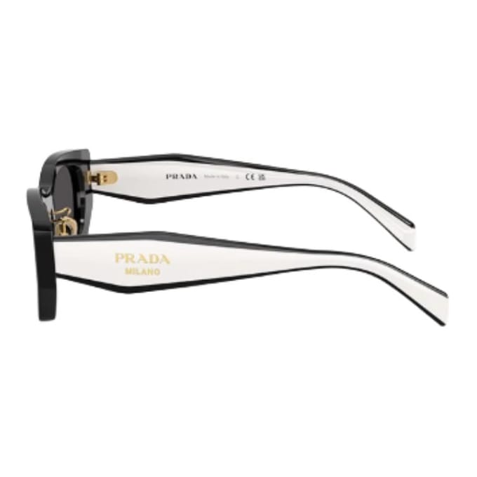 Lunettes de soleil carrées à design mixte Prada Lunettes de soleil femme Noir 0PRB05S09Q08Z53 Basic Packaging-Eyeglass Case+Box gray