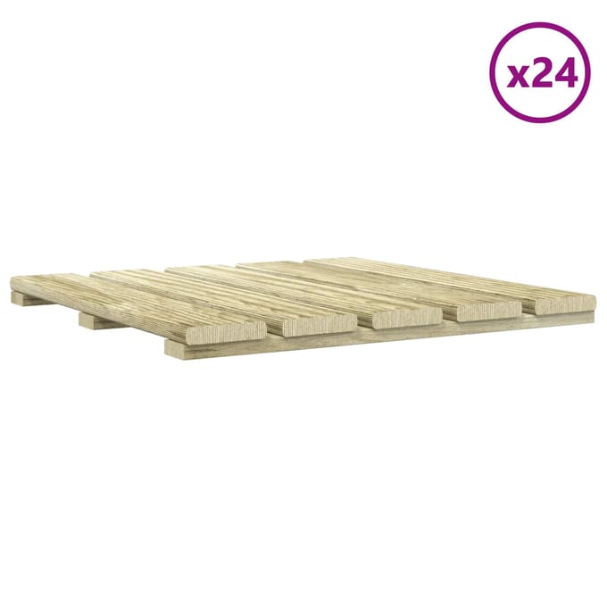 vidaXL - Terras - Tegel - 24 - st - Groen - 50 - x - 50 - cm