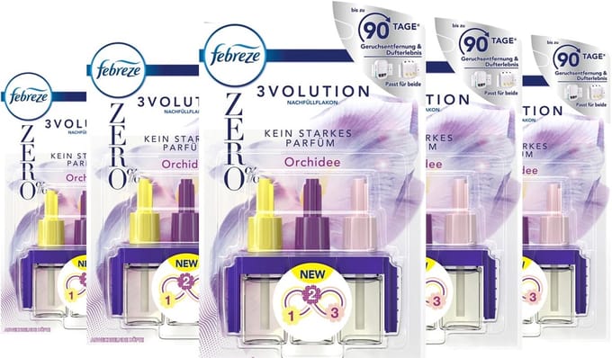 Febreze Navulling - 3Volution Zero% - Orchid - 5 x 20 ml