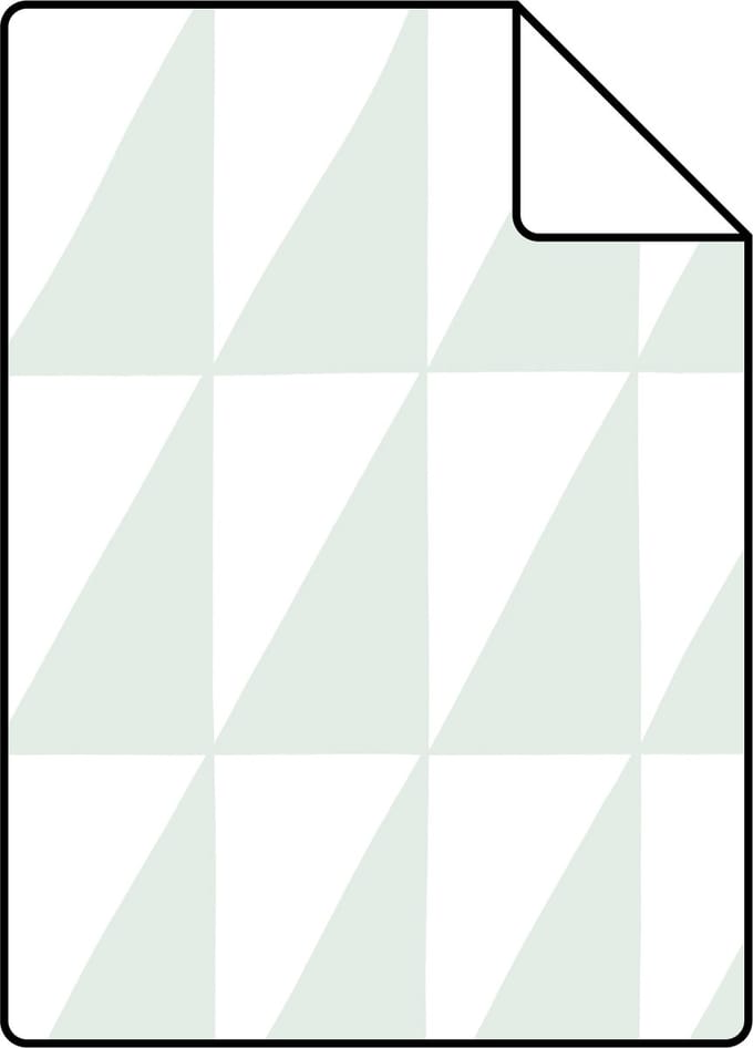 Proefstaal ESTAhome behang grafische driehoeken mintgroen - 26.5 x 21 cm - 139075-S