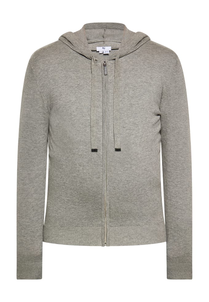 Mo Jas met capuchon Heren grijs melange