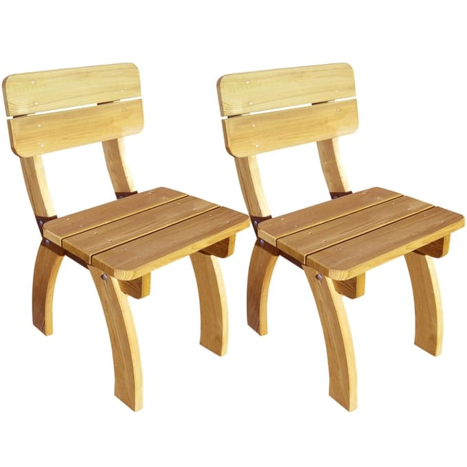 vidaXL - Tuinstoelen - 2 - st - geïmpregneerd - grenenhout