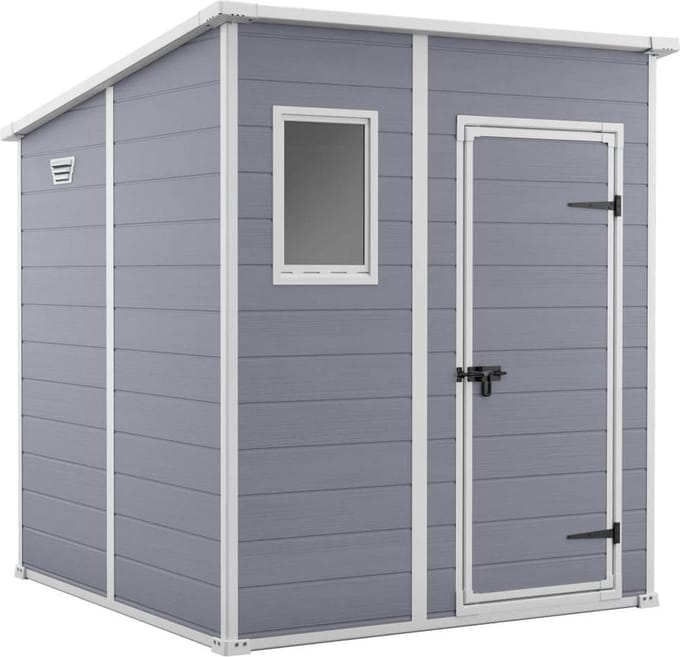 Keter Manor Pent 66 Tuinhuis - 183,5x183x200,5cm - Grijs