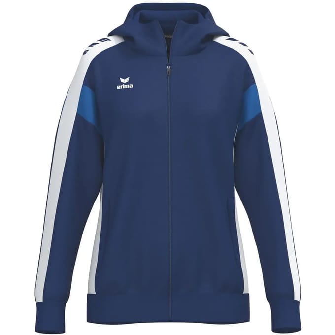 Erima Celebrate 125 Trainingsjack Met Capuchon Dames - New Navy / Wit | Maat: 36