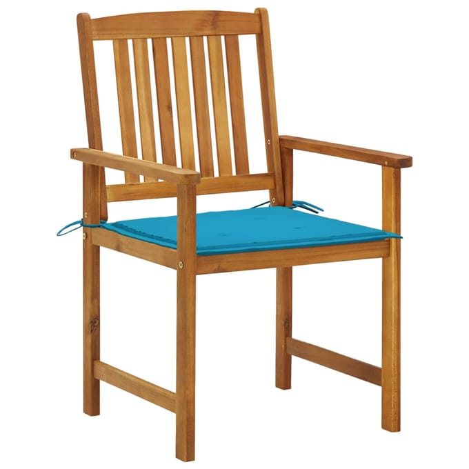vidaXL - Tuinstoelen - 2 - st - met - kussens - massief - acaciahout