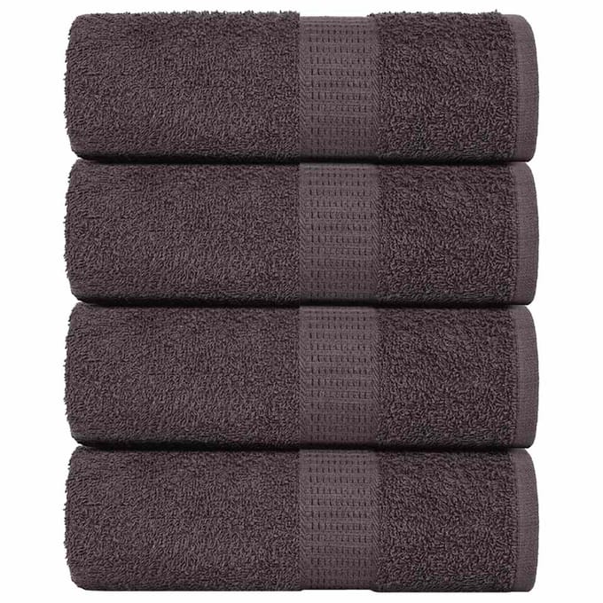 vidaXL - Washandjes - FROGN - 4 - st - 15x21 - cm - 360 - g/m² - antraciet