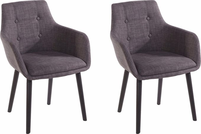 Bradford-Eetkamerstoelen - Set van 2 - Antraciet