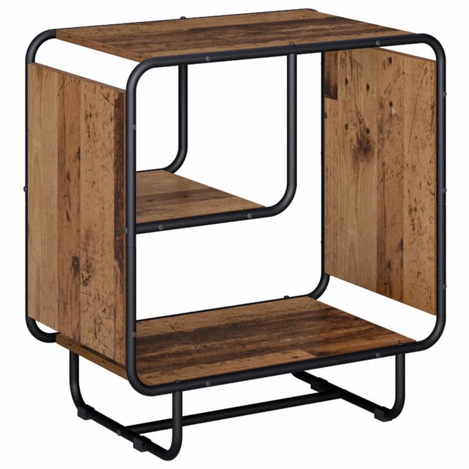 vidaXL - Dressoir - Oud - hout - 60 - x - 37.5 - x - 64.5 - cm - Bewerkt - hout
