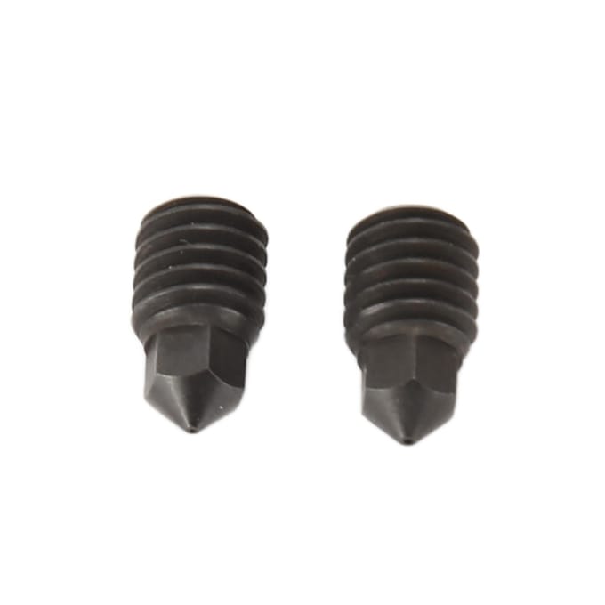 2 stuks Hotend Nozzle voor Bambu Lab X1 0.2mm 0.4mm Gehard Staal 3D Printer Stalen Nozzle voor Reparatie black