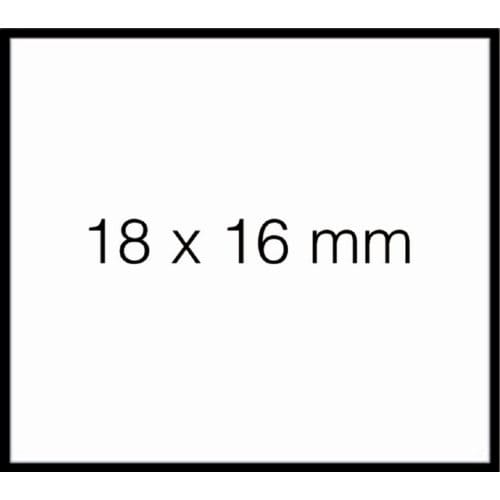 Prijsetiket 18x16mm Sato Duo 16 permanent wit - 50 stuks