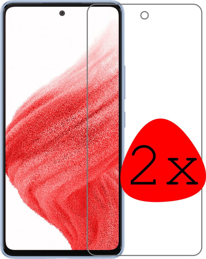 Screenprotector - 2 Stuks Geschikt voor Samsung Galaxy A53 - Extra Sterk - Beschermglas - Gehard Glas - Tempered Glass - Screen Protector