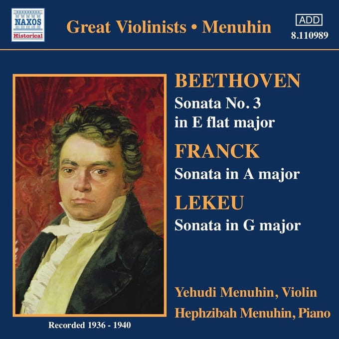 Yehudi and Hephzibah Menuhin - Beethoven: Sonata Nr.3 | Sonata In A Major (CD)