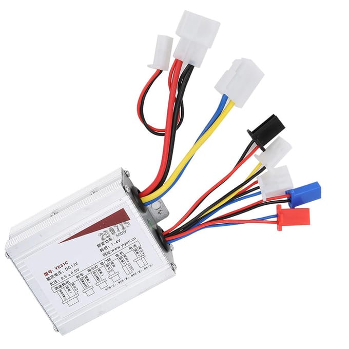 12V 500W Borstelmotor Controller Aluminiumlegering Behuizing Elektrische Fiets Scooter Accessoire white