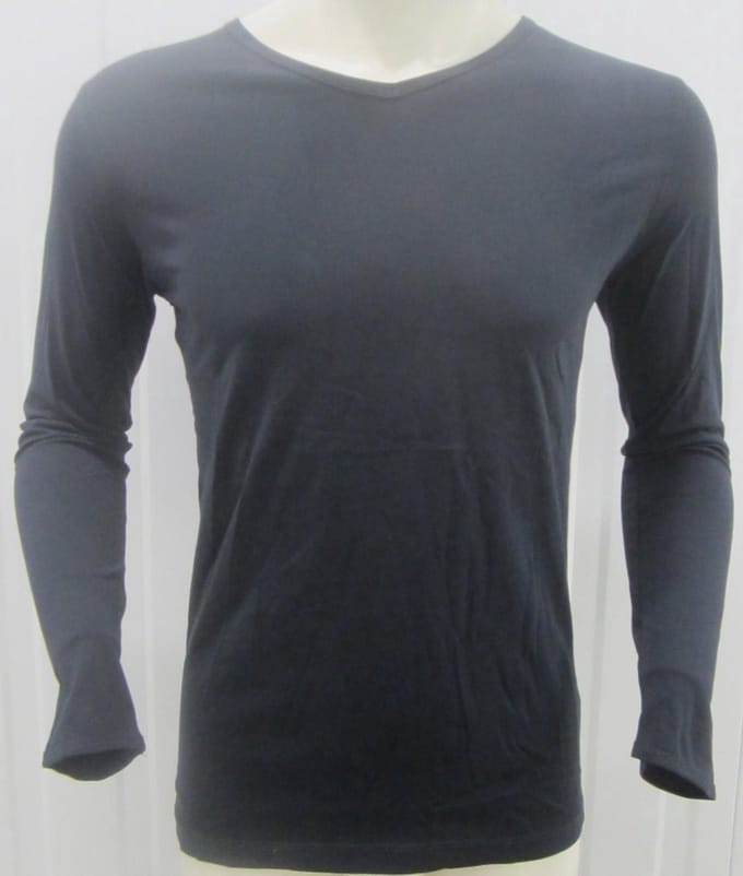 Moscow Basic Shirt - Donker Grijs - V Hals - Maat M