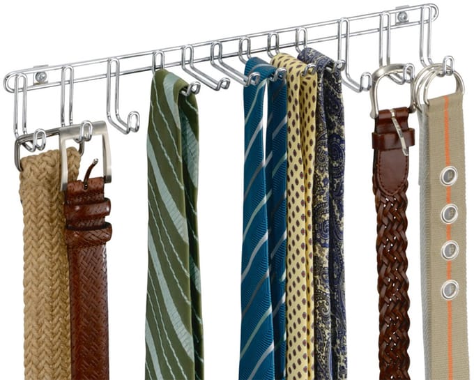 iDesign   Riemen en stropdassen houder   - Zilver
