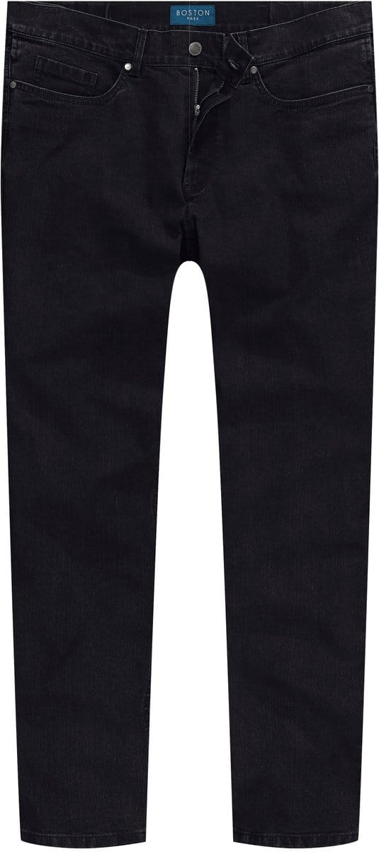 Boston Park - Heren - Jeans traveller-band 5-pocket regular fit - Zwart - Maat 29