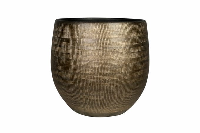 Ter Steege Bloempot Bruin-Goud D 42 cm H 38 cm opening 36 cm