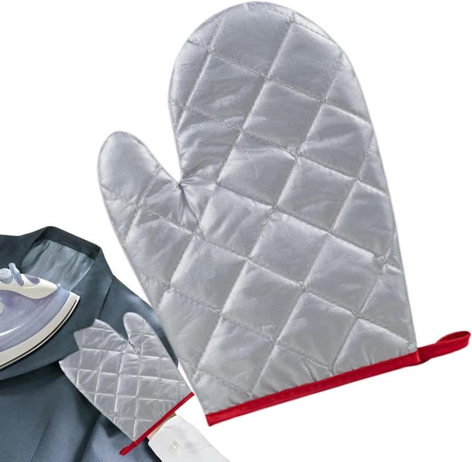 Strijkhanddoen - Hittebestendig - Kleding Stomen - Waterdichte Bescherming - 23 x 15 cm - Grijs