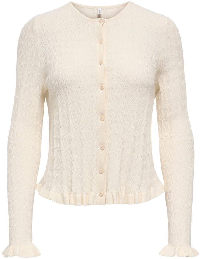 ONLY - ONLIBI LS O-NECK FRILL CARDI EX KNT - Meisjes - Cardigans