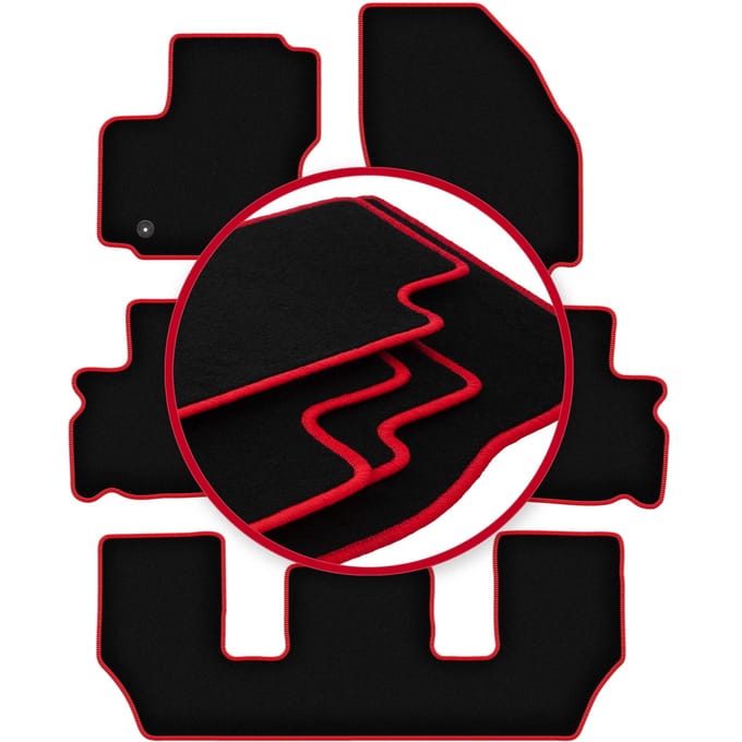 CARLUX-RED automatten voor: Ford Galaxy MK2 7-zitter (2006-2011)