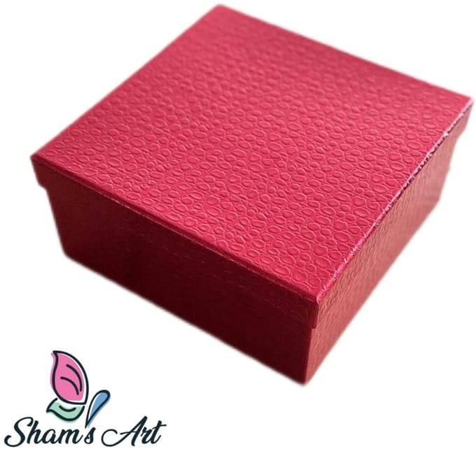 Luxe Doos met deksel - M: 22x22x10cm - Vierkant - Rood - Cadeaudoos - Geschenkdoos