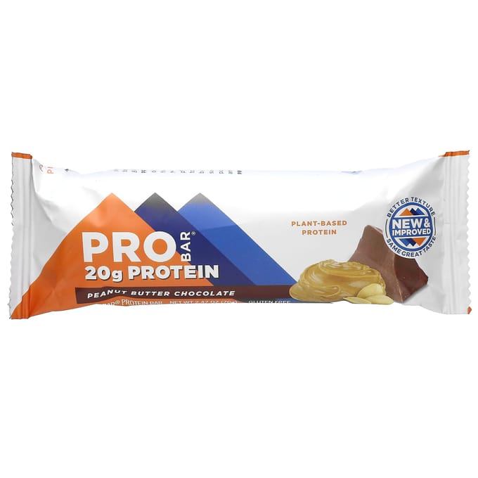 ProBar, Eiwitreep, Pinda Boter Chocolade, 12 verpakkingen, 70 g (2,47 oz) elk