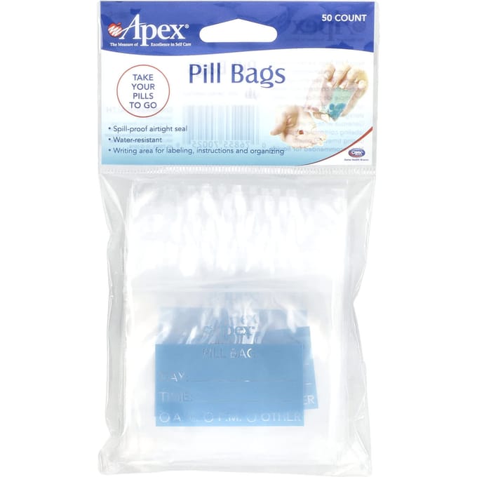 Pillenbewaartas, 50 pillen white
