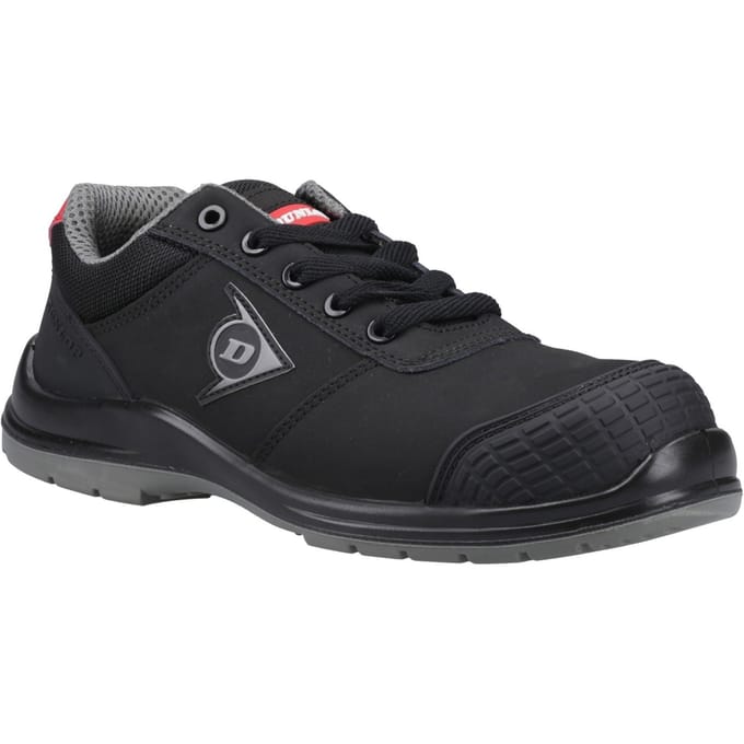 Dunlop First One Adv-Evo Lage Nubuck Veiligheidsschoenen voor Mannen Zwart/Rood