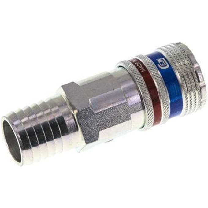 Staal/Messing DN 10.4 Safety Luchtkoppeling Snelkoppeling 19 mm Slangpilaar