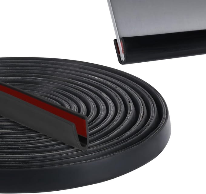 Universele Rubber Randbescherming 3mm x 6m voor Deuren en Platen