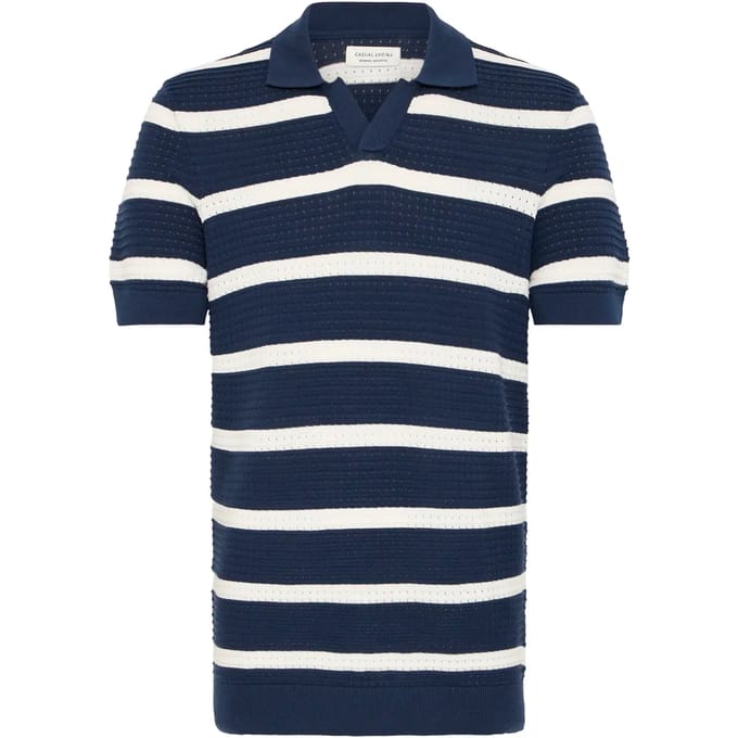 Gebreid poloshirt Casual Friday CFDahlind