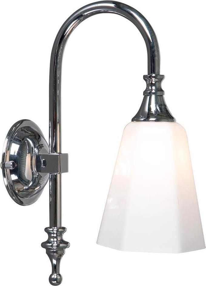 Linea Verdace - Badkamerlamp Classic Boog Opal Wit Hexa 1XG9IP44 Chroom 2